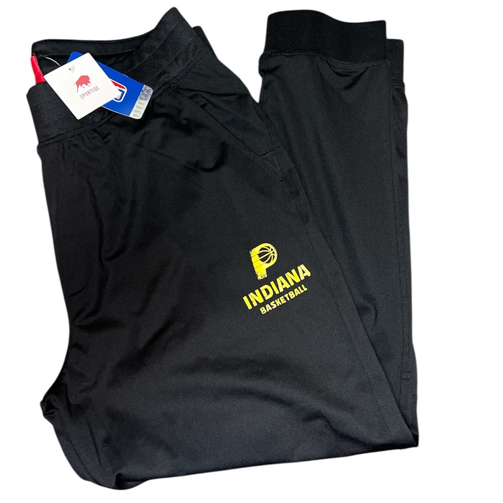 Black NBA Sportiqe Indiana Pacers sweatpants joggers XL